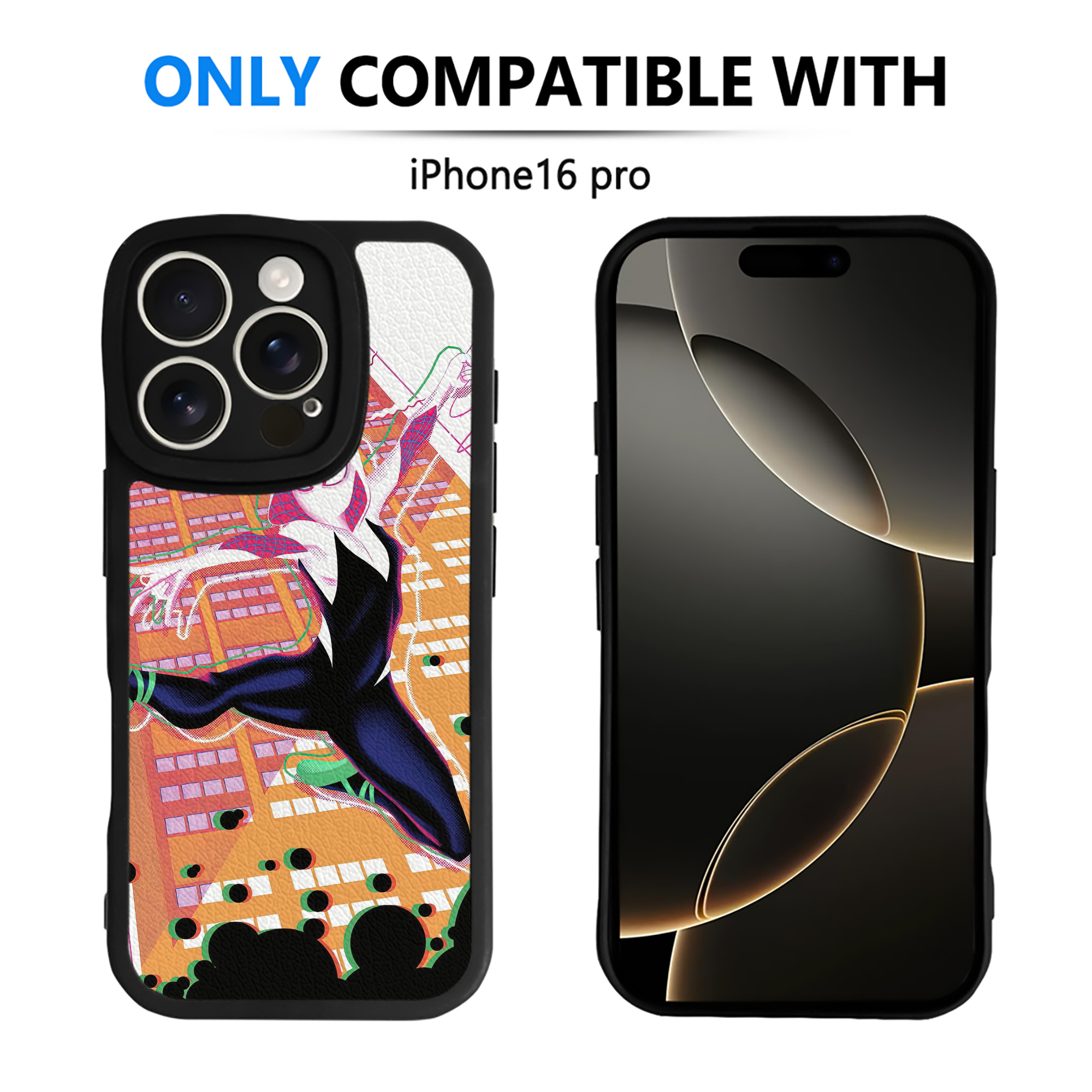 （画像用） Spider Man スパイダーマン 【iPhone 16シリーズ対応】シリコンスマホケース（レザー調） 材質：シリコン